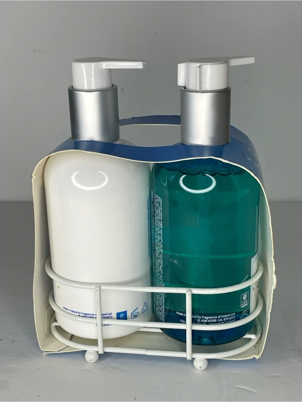 Inis the Energy of the Sea Liquid Hand Soap and Hand Lotion Caddy New 10 Oz Each